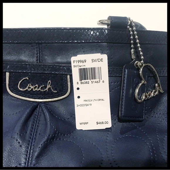 Coach Park Elevated Leather Snakeskin F19969 - Picture 8 of 11